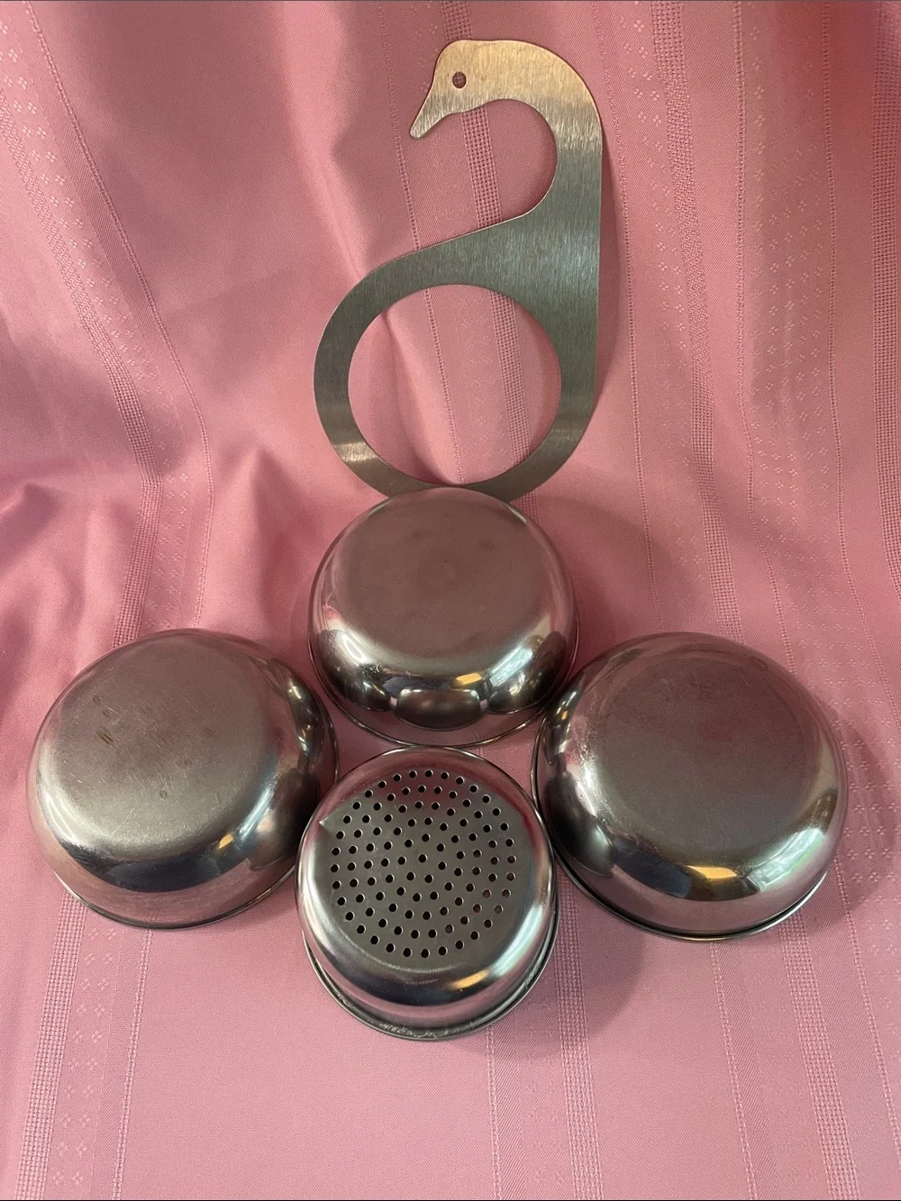 Goose Stainless Steel Kitchen Prep Bowl & Strainer Set - Silver